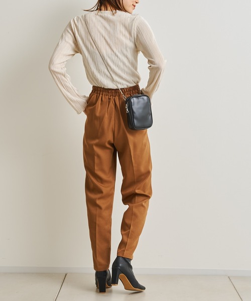 prose verse（プロズヴェール）の「《WEB限定》ウールライクセンタープレスパンツ（スラックス・レディース・ブラック/グレイッシュベージュ/オレンジ/キャメル/アイボリー・MEDIUM）」の11枚目の写真