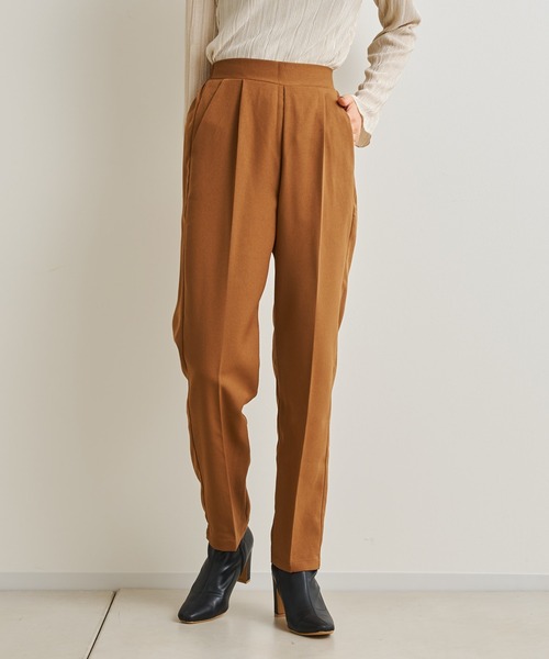 prose verse（プロズヴェール）の「《WEB限定》ウールライクセンタープレスパンツ（スラックス・レディース・ブラック/グレイッシュベージュ/オレンジ/キャメル/アイボリー・MEDIUM）」の14枚目の写真