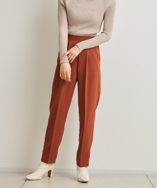 prose verse（プロズヴェール）の「《WEB限定》ウールライクセンタープレスパンツ（スラックス・レディース・ブラック/グレイッシュベージュ/オレンジ/キャメル/アイボリー・MEDIUM）」の22枚目の写真