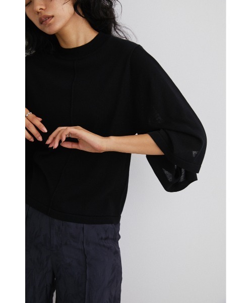 STYLEMIXER(スタイルミキサー)の「スリットスリーブドライニット(ニット/セーター・レディース・ピンク/ライトベージュ/ブラック/グリーン・FREE)」の17枚目の写真