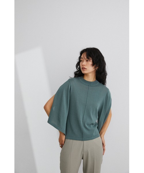 STYLEMIXER(スタイルミキサー)の「スリットスリーブドライニット(ニット/セーター・レディース・ピンク/ライトベージュ/ブラック/グリーン・FREE)」の18枚目の写真