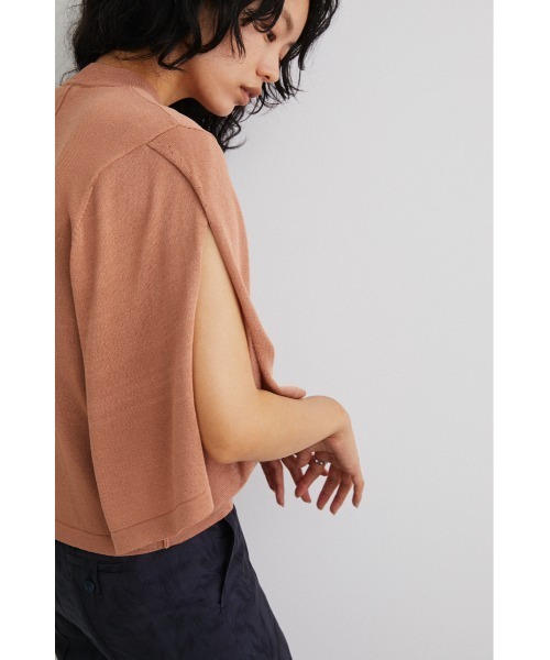 STYLEMIXER(スタイルミキサー)の「スリットスリーブドライニット(ニット/セーター・レディース・ピンク/ライトベージュ/ブラック/グリーン・FREE)」の19枚目の写真