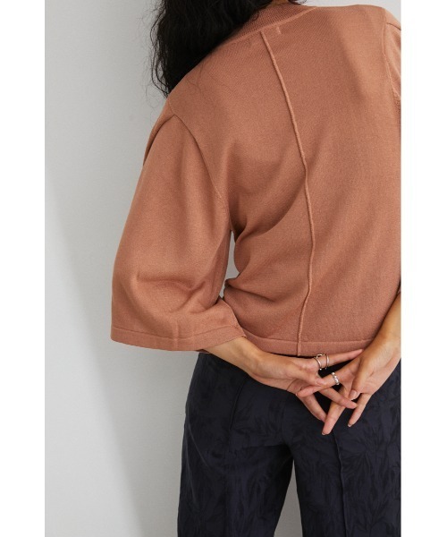 STYLEMIXER(スタイルミキサー)の「スリットスリーブドライニット(ニット/セーター・レディース・ピンク/ライトベージュ/ブラック/グリーン・FREE)」の20枚目の写真