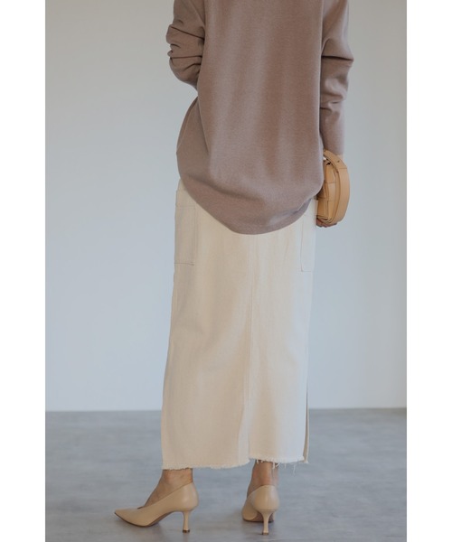 Bonjour Sagan（ボンジュールサガン）の「カーゴタイトロングスカート（スカート・レディース・ブラック/ブラウン/カーキ/キナリ/ベージュ・FREE）」の10枚目の写真