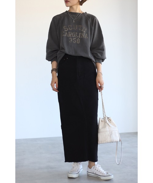 Bonjour Sagan（ボンジュールサガン）の「カーゴタイトロングスカート（スカート・レディース・ブラック/ブラウン/カーキ/キナリ/ベージュ・FREE）」の6枚目の写真