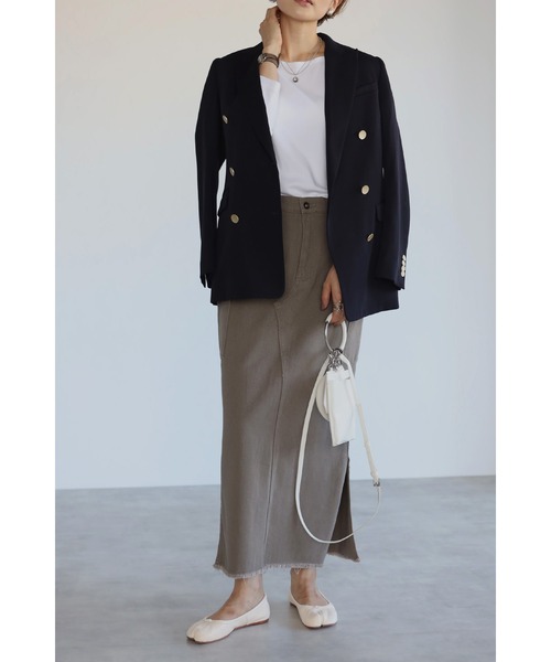 Bonjour Sagan（ボンジュールサガン）の「カーゴタイトロングスカート（スカート・レディース・ブラック/ブラウン/カーキ/キナリ/ベージュ・FREE）」の12枚目の写真