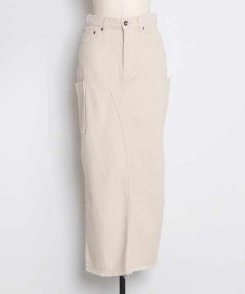 Bonjour Sagan（ボンジュールサガン）の「カーゴタイトロングスカート（スカート・レディース・ブラック/ブラウン/カーキ/キナリ/ベージュ・FREE）」の21枚目の写真