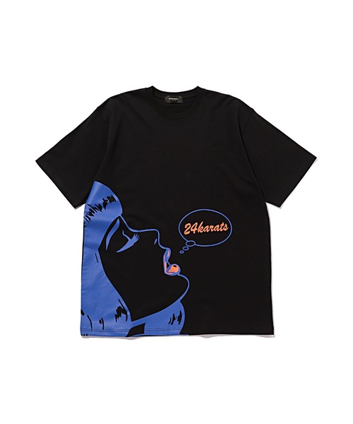 24karats（トゥウェンティーフォーカラッツ）の「Whisper Talk Tee SS（Tシャツ/カットソー・メンズ・ブラック/レッド・SMALL/MEDIUM）」の10枚目の写真