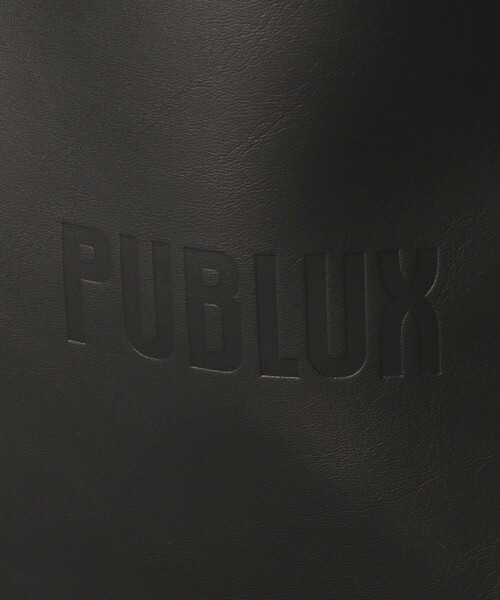 PUBLUX（パブリュクス）の「PUBLUX/パブリュクス フェイクレザーナップサック ドロストバッグ（バックパック/リュック・レディース・ブラック・ONE SIZE）」の6枚目の写真