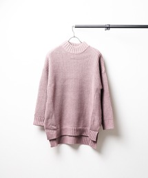 Bling Leads（ブリングリーズ）の「【Bl】【Bling leads】畔編み　モックネックチュニック（チュニック）」