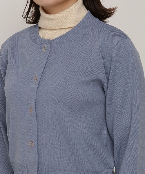 REDYAZEL（レディアゼル）の「ニットブルゾン（カーディガン/ボレロ・レディース・ベージュ/サックスブルー/ネイビー・FREE）」の10枚目の写真