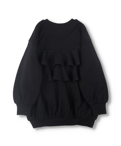 BRANSHES（ブランシェス）の「バックフリルチュニック（スウェット・キッズ・ブラック/ピンク/グリーン・130/140/110/120/100/90/150）」の21枚目の写真