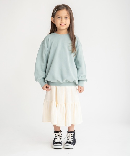 BRANSHES（ブランシェス）の「バックフリルチュニック（スウェット・キッズ・ブラック/ピンク/グリーン・130/140/110/120/100/90/150）」の8枚目の写真