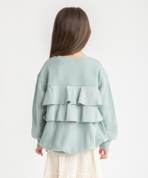 BRANSHES（ブランシェス）の「バックフリルチュニック（スウェット・キッズ・ブラック/ピンク/グリーン・130/140/110/120/100/90/150）」の11枚目の写真