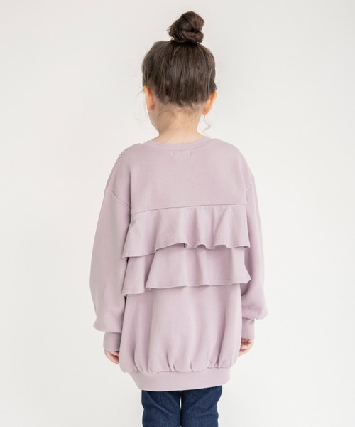 BRANSHES（ブランシェス）の「バックフリルチュニック（スウェット・キッズ・ブラック/ピンク/グリーン・130/140/110/120/100/90/150）」の17枚目の写真
