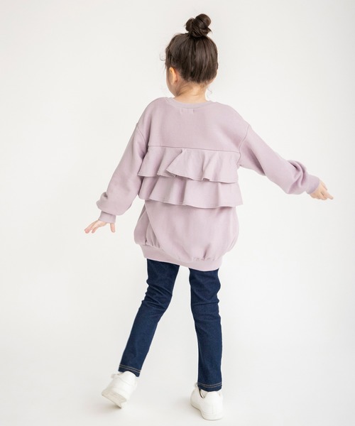 BRANSHES（ブランシェス）の「バックフリルチュニック（スウェット・キッズ・ブラック/ピンク/グリーン・130/140/110/120/100/90/150）」の12枚目の写真