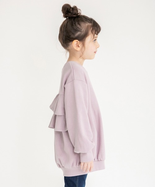 BRANSHES（ブランシェス）の「バックフリルチュニック（スウェット・キッズ・ブラック/ピンク/グリーン・130/140/110/120/100/90/150）」の20枚目の写真