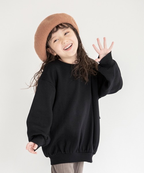 BRANSHES（ブランシェス）の「バックフリルチュニック（スウェット・キッズ・ブラック/ピンク/グリーン・130/140/110/120/100/90/150）」の4枚目の写真