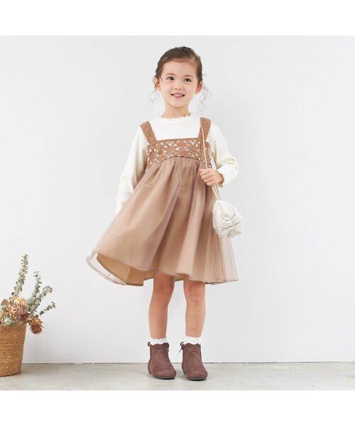 apres les cours（アプレレクール）の「バックリボンブーツ（ブーツ・キッズ・ブラウン/ベージュ・19/17/16/15 /20/18/14）」の19枚目の写真