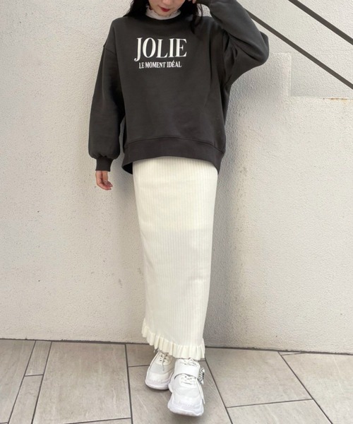 one after another NICE CLAUP(ワンアフターアナザーナイスクラップ)の「ビックシルエットロゴ刺繍スウェット(スウェット・レディース・オフホワイト/ピンク/オートミール/スミクロ/杢グレー/モカ・FREE)」の20枚目の写真