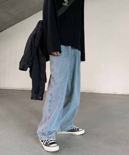 MGV(エムジーヴィー)の「2WAYルーズストレートイージーデニムパンツ(デニムパンツ・メンズ・ブラック/ブルー・MEDIUM/LARGE/X-LARGE)」の8枚目の写真