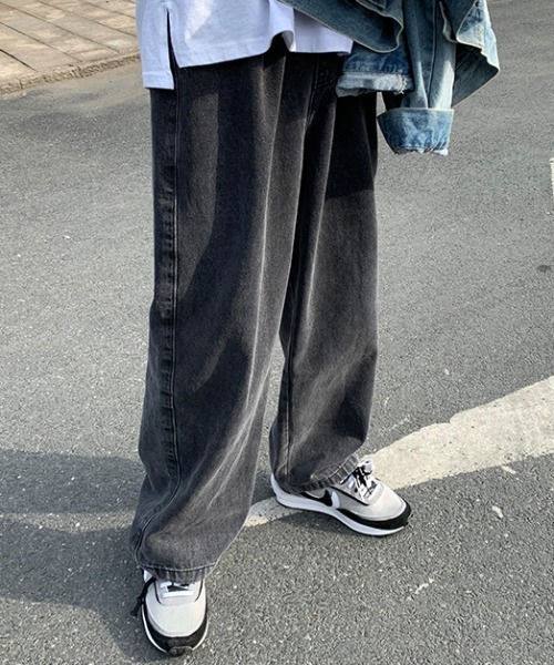MGV(エムジーヴィー)の「2WAYルーズストレートイージーデニムパンツ(デニムパンツ・メンズ・ブラック/ブルー・MEDIUM/LARGE/X-LARGE)」の14枚目の写真