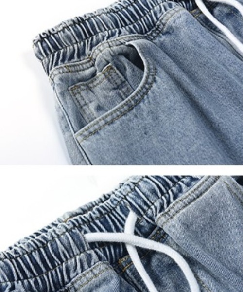 MGV(エムジーヴィー)の「2WAYルーズストレートイージーデニムパンツ(デニムパンツ・メンズ・ブラック/ブルー・MEDIUM/LARGE/X-LARGE)」の12枚目の写真