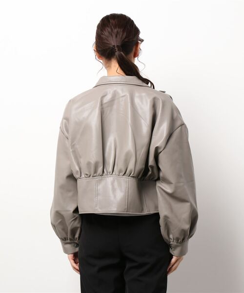 SHEL'TTER ORIGINAL（シェルターオリジナル）の「フェイクレザーブルゾン（ブルゾン・レディース・パープル/グレー・FREE）」の5枚目の写真