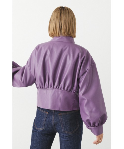 SHEL'TTER ORIGINAL（シェルターオリジナル）の「フェイクレザーブルゾン（ブルゾン・レディース・パープル/グレー・FREE）」の12枚目の写真