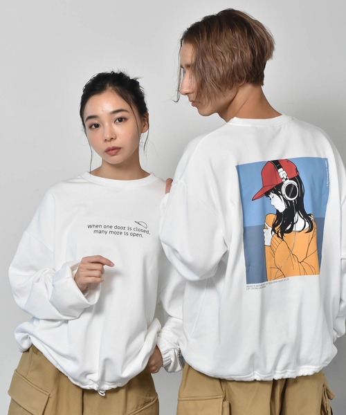 Starting Over(スターティングオーバー)の「裏毛 イラストバックプリント クルーネックスウェット(スウェット・メンズ・ホワイト系/グリーン系1/ホワイト系6/ブルー系2/ホワイト系2/グリーン系/グレー系6/グレー系2/グレー系5/ブルー系4/ホワイト系1/グレー系3/ホワイト系3/ホワイト系4/グレー系1/グレー系/ブルー系1/ホワイト系5/ブルー系/ブルー系3/グレー系4/ブルー系5/グレー系7・L/M)」の2枚目の写真