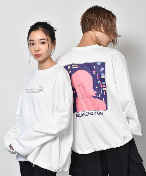 Starting Over(スターティングオーバー)の「裏毛 イラストバックプリント クルーネックスウェット(スウェット・メンズ・ホワイト系/グリーン系1/ホワイト系6/ブルー系2/ホワイト系2/グリーン系/グレー系6/グレー系2/グレー系5/ブルー系4/ホワイト系1/グレー系3/ホワイト系3/ホワイト系4/グレー系1/グレー系/ブルー系1/ホワイト系5/ブルー系/ブルー系3/グレー系4/ブルー系5/グレー系7・L/M)」の7枚目の写真