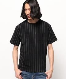 WEGO | WEGO/鹿の子ストライプポケTシャツ(Tシャツ/カットソー)