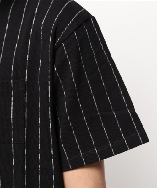 WEGO（ウィゴー）の「WEGO/鹿の子ストライプポケTシャツ（Tシャツ/カットソー・メンズ・ホワイト/ブラック・LARGE/MEDIUM）」の10枚目の写真