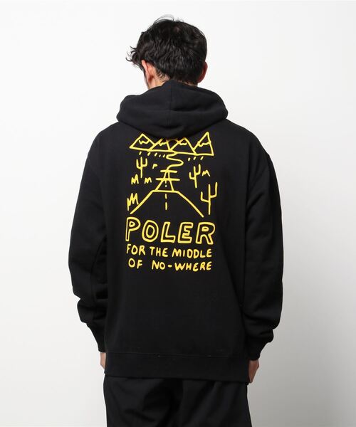 POLeR（ポーラー）の「POLER/ポーラー バックプリント パーカー 213APM2603（パーカー・メンズ・ブラック/イエロー・M/L）」の15枚目の写真