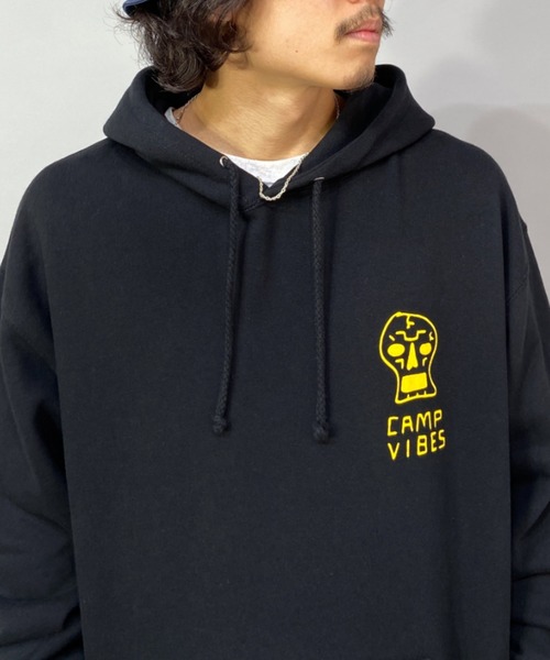 POLeR（ポーラー）の「POLER/ポーラー バックプリント パーカー 213APM2603（パーカー・メンズ・ブラック/イエロー・M/L）」の8枚目の写真