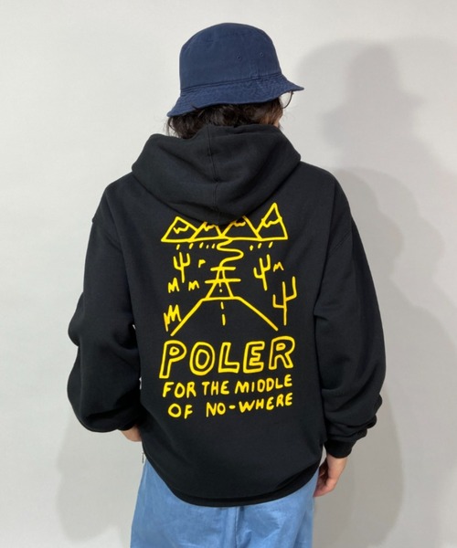 POLeR（ポーラー）の「POLER/ポーラー バックプリント パーカー 213APM2603（パーカー・メンズ・ブラック/イエロー・M/L）」の13枚目の写真