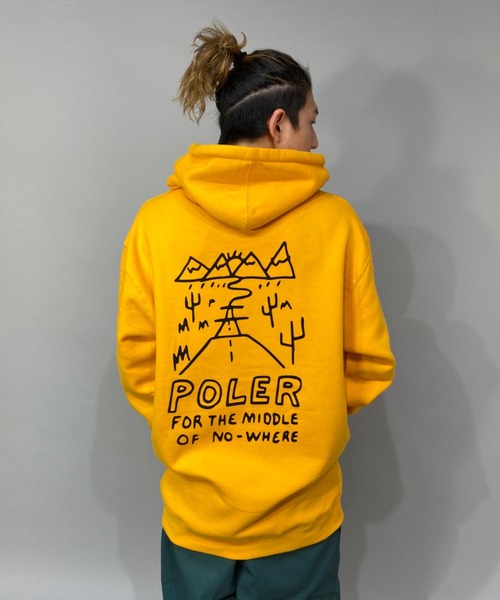 POLeR（ポーラー）の「POLER/ポーラー バックプリント パーカー 213APM2603（パーカー・メンズ・ブラック/イエロー・M/L）」の22枚目の写真