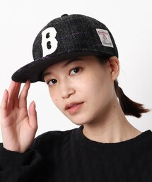 HARRIS TWEED | ◆Harris Tweed ハリス ツィード フェルトワッペン ベースボールキャップ(キャップ)