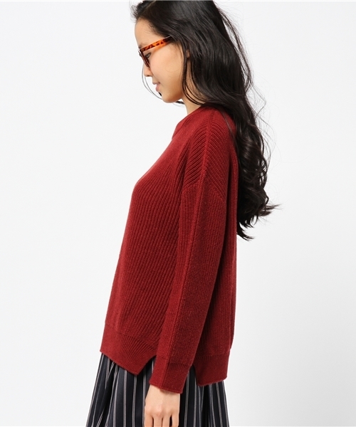 URBAN RESEARCH ROSSO WOMEN（アーバンリサーチ　ロッソ）の「ROSSO カラー畦PO（ニット/セーター・レディース・グリーン/ボルドー/グレー・FREE）」の10枚目の写真
