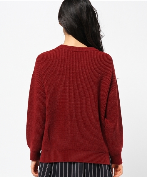 URBAN RESEARCH ROSSO WOMEN（アーバンリサーチ　ロッソ）の「ROSSO カラー畦PO（ニット/セーター・レディース・グリーン/ボルドー/グレー・FREE）」の11枚目の写真
