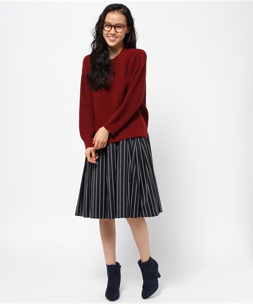 URBAN RESEARCH ROSSO WOMEN（アーバンリサーチ　ロッソ）の「ROSSO カラー畦PO（ニット/セーター・レディース・グリーン/ボルドー/グレー・FREE）」の12枚目の写真