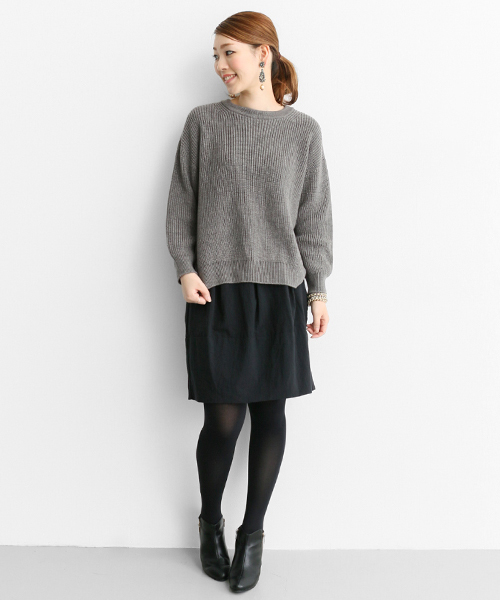 URBAN RESEARCH ROSSO WOMEN（アーバンリサーチ　ロッソ）の「ROSSO カラー畦PO（ニット/セーター・レディース・グリーン/ボルドー/グレー・FREE）」の4枚目の写真