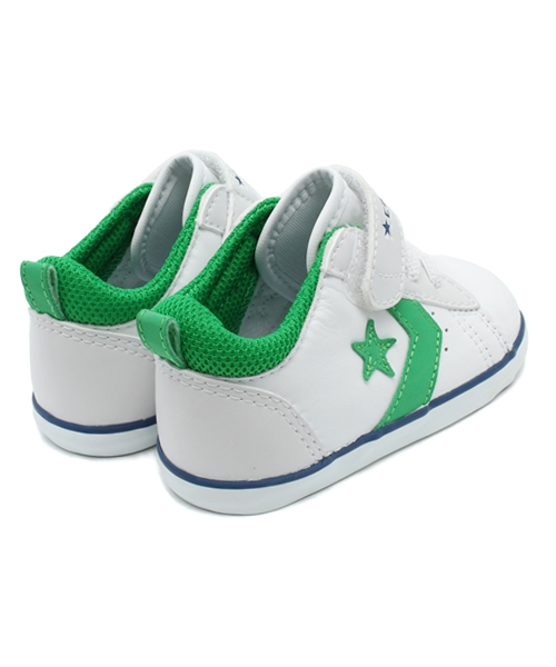 CONVERSE（コンバース）の「MINI P-L 2 / ミニ P-L 2（スニーカー・キッズ・ホワイト×グリーン/オレンジ・14cm/13.5㎝/13cm/15cm/14.5㎝/12.5cm/12cm）」の8枚目の写真