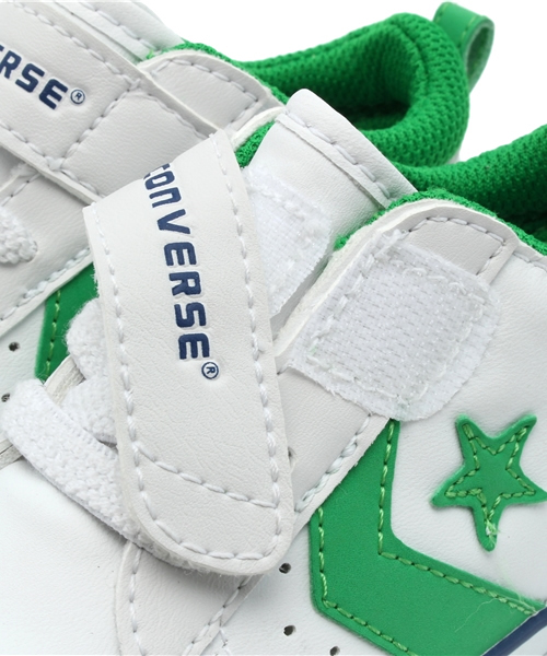 CONVERSE（コンバース）の「MINI P-L 2 / ミニ P-L 2（スニーカー・キッズ・ホワイト×グリーン/オレンジ・14cm/13.5㎝/13cm/15cm/14.5㎝/12.5cm/12cm）」の10枚目の写真