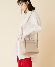 シュリンクレザー ショルダー付き 2WAY ハンドバッグ