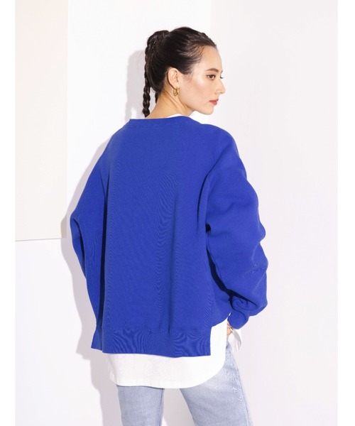 ALEXIA STAM（アリシアスタン）の「Logo Raglan Sleeve Sweatshirt/ロゴラグランスリーブスウェットシャツ（スウェット・レディース・ホワイト/ベージュ/ブルー・FREE）」の11枚目の写真