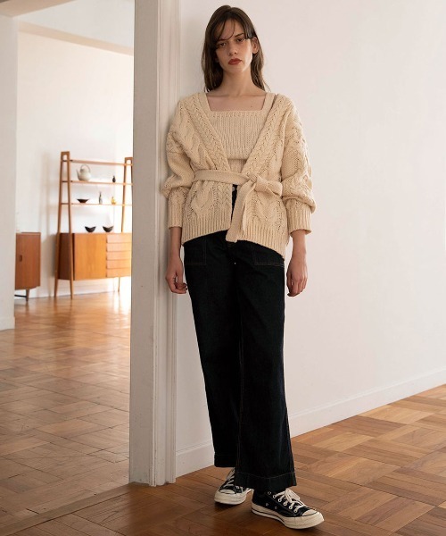 アンサンブル cable knit ensemble / ケーブルニットアンサンブル loin nuit アンサンブル cable knit ensemble / ケーブルニット