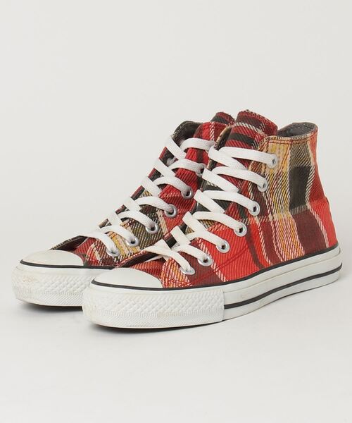 セール ブランド古着 チェック柄ハイカットスニーカー スニーカー Converse コンバース のファッション通販 Zozoused