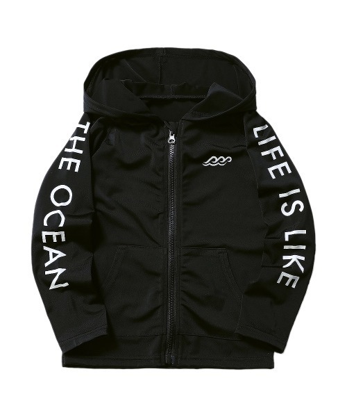 devirock（デビロック）の「UVカット フード付き 長袖ジップラッシュガード（ラッシュガード・キッズ・ホワイト/ブラック/その他3/その他4・110cm/100cm/120cm/130cm/140cm/150cm/160cm）」の7枚目の写真