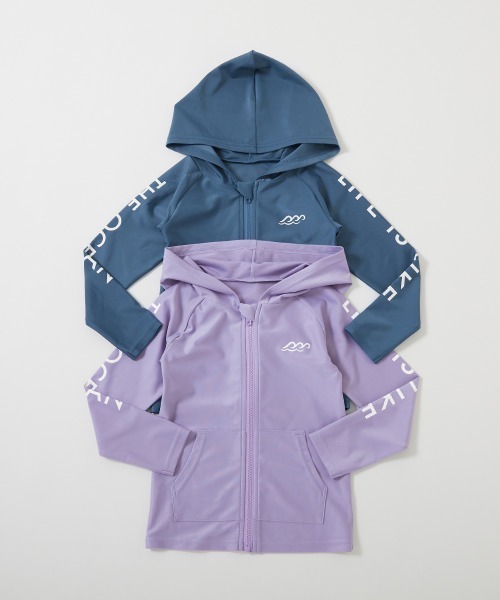 devirock（デビロック）の「UVカット フード付き 長袖ジップラッシュガード（ラッシュガード・キッズ・ホワイト/ブラック/その他3/その他4・110cm/100cm/120cm/130cm/140cm/150cm/160cm）」の15枚目の写真